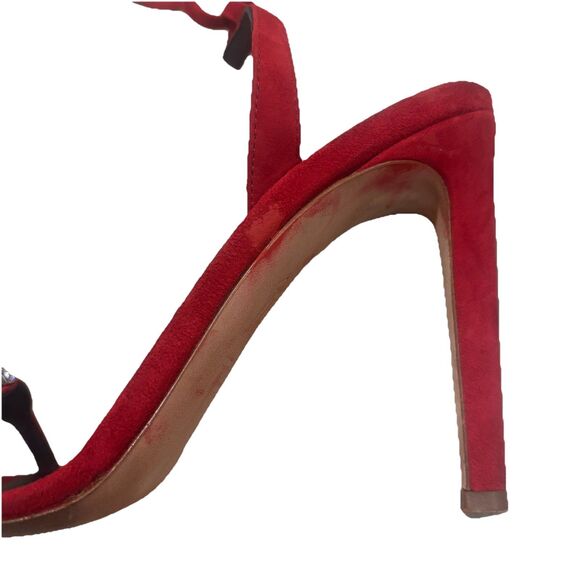 Giuseppe Zanotti Thais 105mm Sandals Size 36 Crystal Embellished Red Designer - Picture 8 of 11